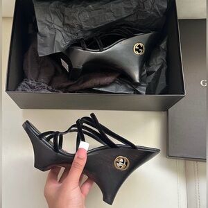 Vintage Gucci Wooden Mule Heels